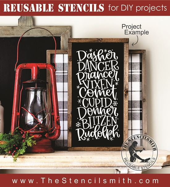 8554 - reindeer names - The Stencilsmith