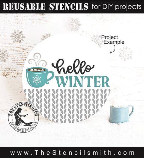 8555 - hello winter - The Stencilsmith
