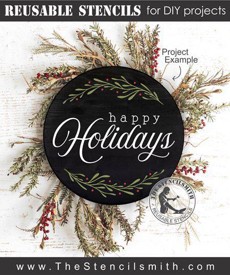 8556 - happy holidays - The Stencilsmith