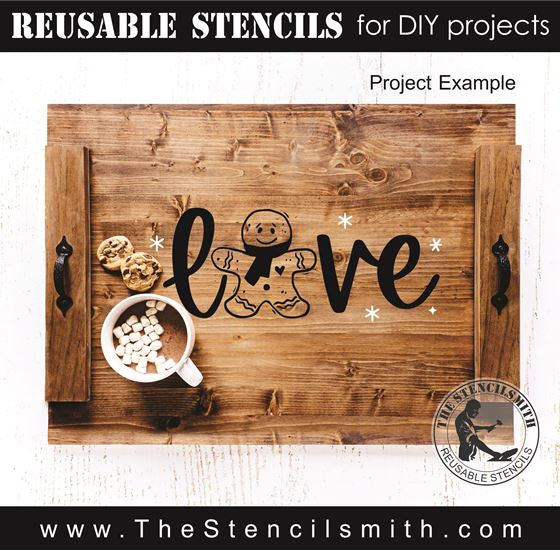 8569 - love (gingerbread) - The Stencilsmith