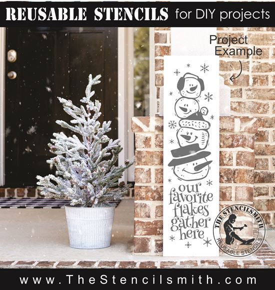 8573 - our favorite flakes gather here - The Stencilsmith
