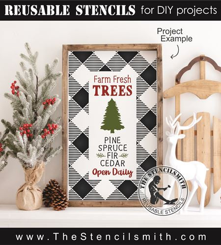 8591 - farm fresh trees - The Stencilsmith