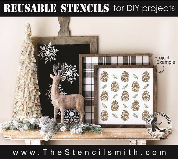 8593 - pine cone pattern - The Stencilsmith