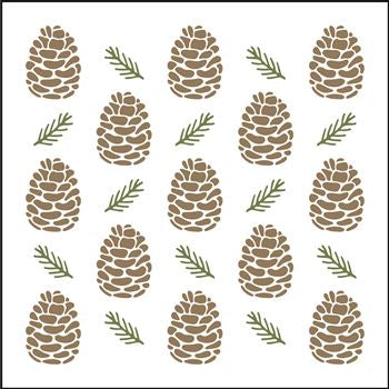 8593 - pine cone pattern - The Stencilsmith