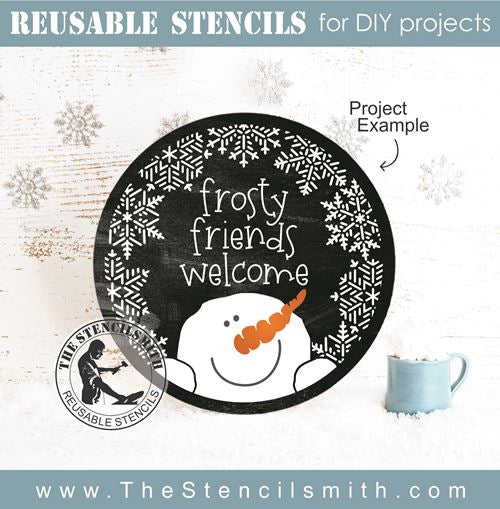 8606 - frosty friends welcome - The Stencilsmith