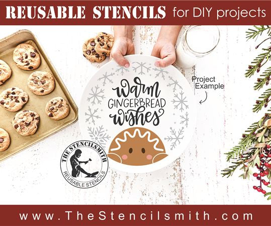8608 - warm gingerbread wishes - The Stencilsmith