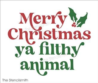8609 - Merry Christmas ya filthy animal - The Stencilsmith