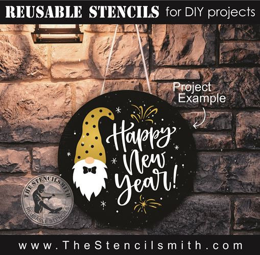 8615 - Happy New Year (gnome) - The Stencilsmith