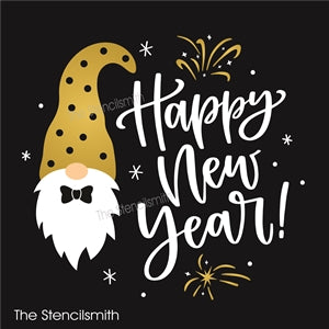 8615 - Happy New Year (gnome) - The Stencilsmith
