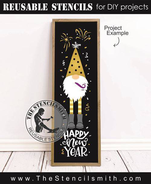 8616 - Happy New Year gnome - The Stencilsmith