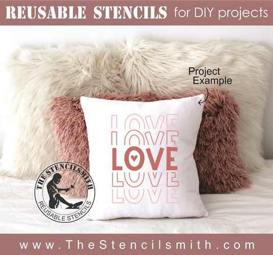 8618 - LOVE (stacked) - The Stencilsmith