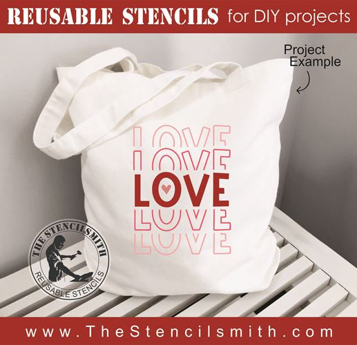 8618 - LOVE (stacked) - The Stencilsmith