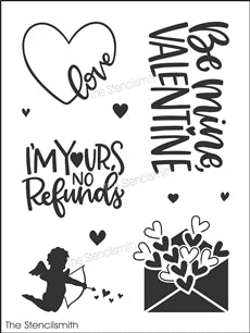 8631 - Valentine collection sheet - The Stencilsmith