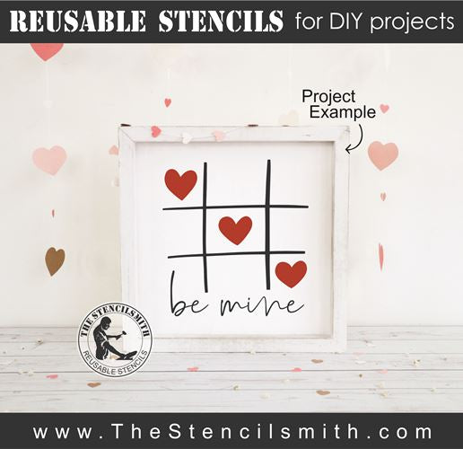 8635 - be mine tic tac toe - The Stencilsmith
