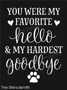 8637 - you were my favorite hello - The Stencilsmith