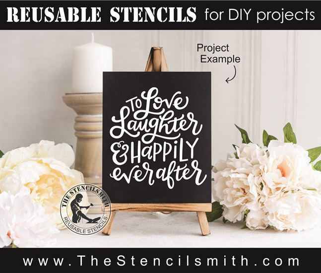 8654 - to love laughter happily - The Stencilsmith