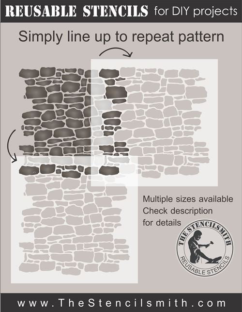 8666 - Stone repeating pattern - The Stencilsmith