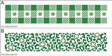 8669 - shamrock border - The Stencilsmith