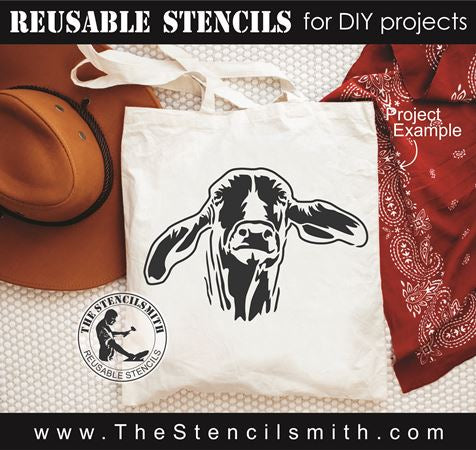 8677 - home sweet farm (brahman cow) - The Stencilsmith