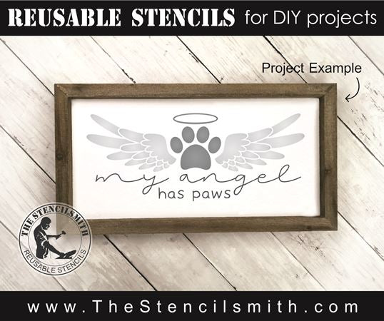 8682 - my angel has paws - The Stencilsmith