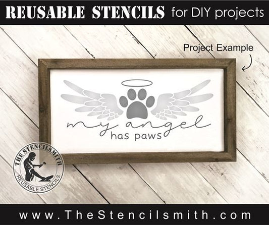 8682 - my angel has paws - The Stencilsmith
