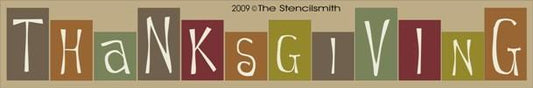 868 - Thanksgiving - block letters - The Stencilsmith