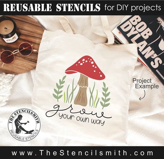 8697 - grow your own way (mushroom) - The Stencilsmith
