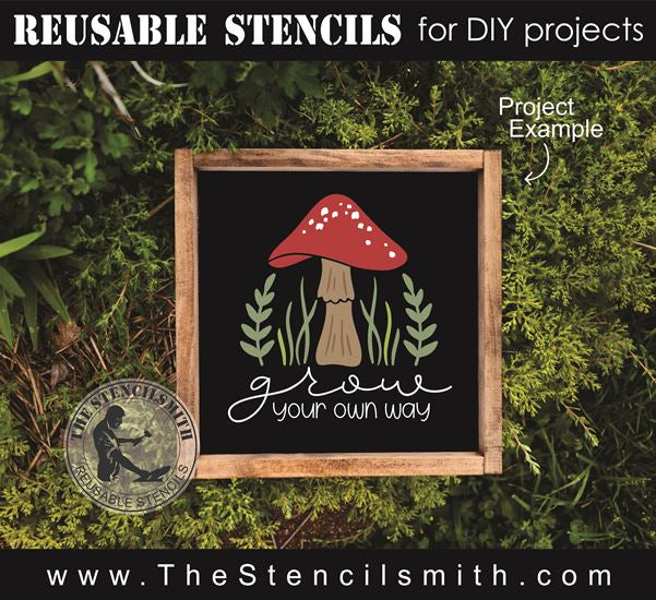 8697 - grow your own way (mushroom) - The Stencilsmith