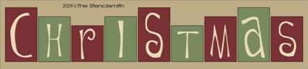 869 - Christmas - block letters - The Stencilsmith