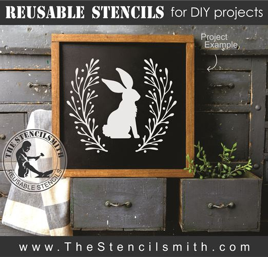 8715 - bunny wreath - The Stencilsmith