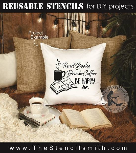 8734 - Read Books ... be happy - The Stencilsmith