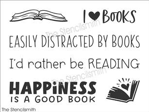 8735 - Book Lovers collection sheet - The Stencilsmith