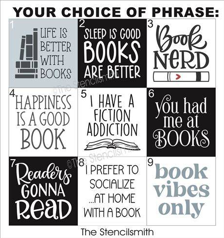 8743 - Book Lover Minis - The Stencilsmith