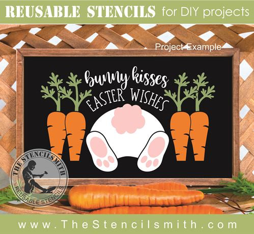 8776 - bunny kisses easter wishes - The Stencilsmith