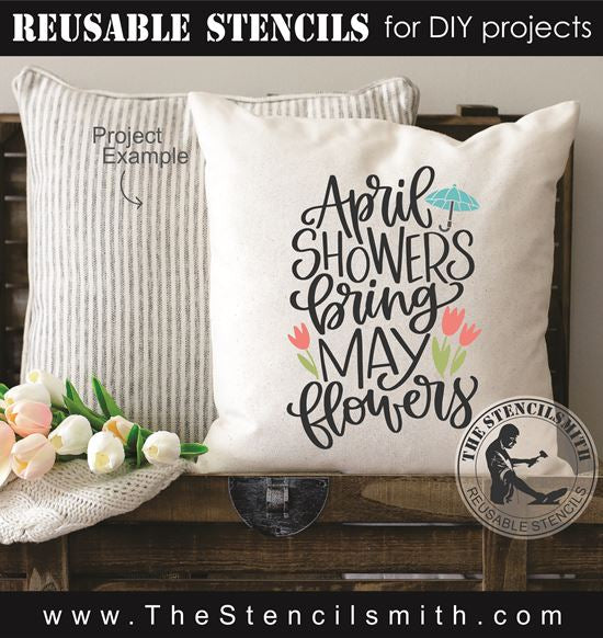 8787 - April Showers Bring May Flowers - The Stencilsmith