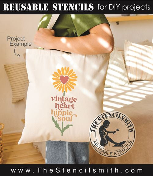 8788 - vintage heart hippie soul - The Stencilsmith