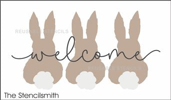 bunny butt reusable stencil