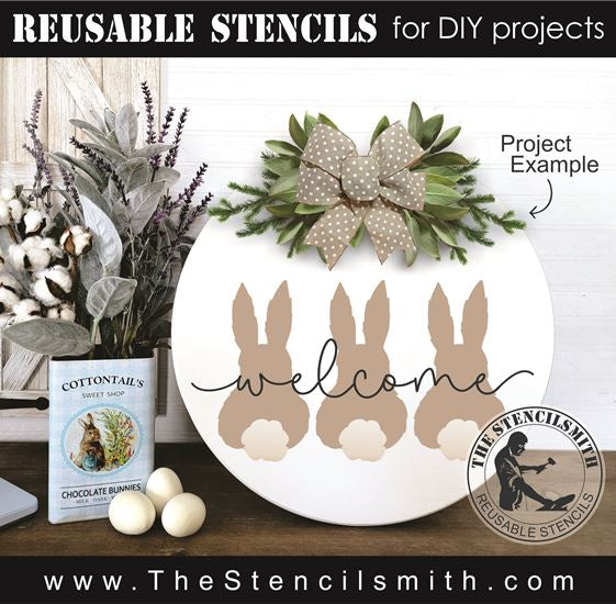 8791 - welcome (bunnies) - The Stencilsmith