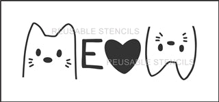 meow reusable cat stencil
