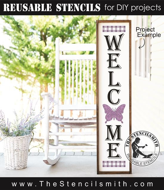 8805 - Welcome (butterfly) - The Stencilsmith