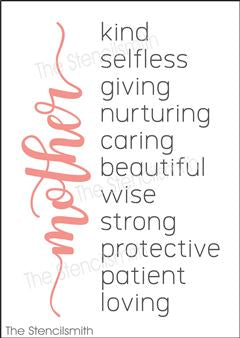 Mother's Day definition reusable stencil
