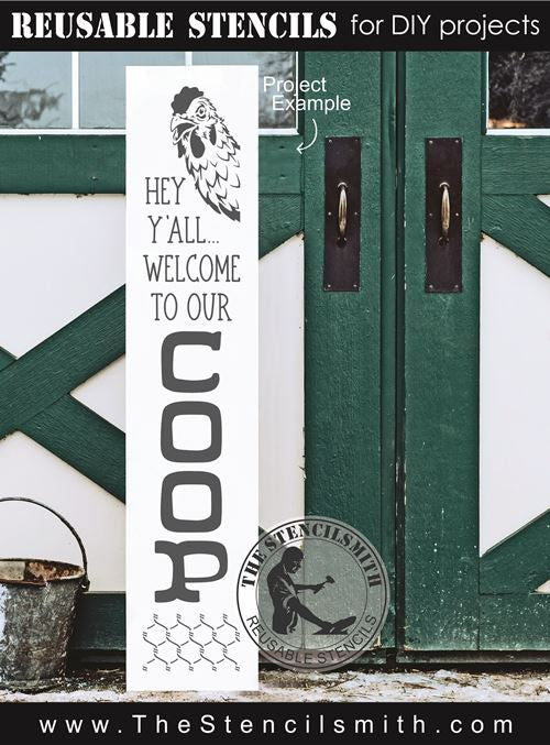 8824 - Hey y'all welcome to our coop - The Stencilsmith