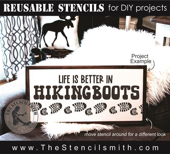 8826 - Life is better in hiking boots - The Stencilsmith
