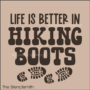 hiking reusable stencil