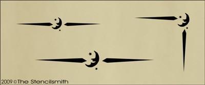 882 - Moon & Star Border - The Stencilsmith