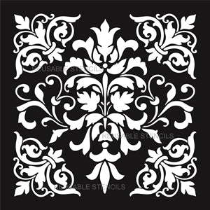 reusable damask stencil
