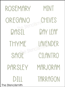 8838 - Herb names - The Stencilsmith
