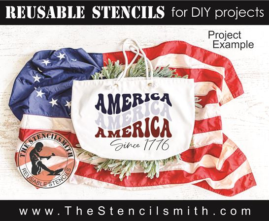 8843 America 1776 Stencil - The Stencilsmith