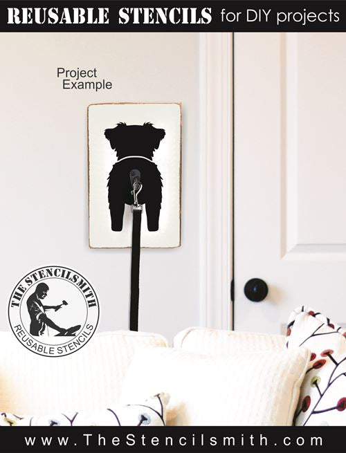 8848 Dog Butt leash stencil - The Stencilsmith