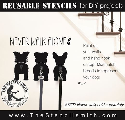 8848 Dog Butt leash stencil - The Stencilsmith